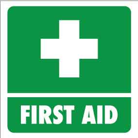 First Aid in Vehicle Sticker